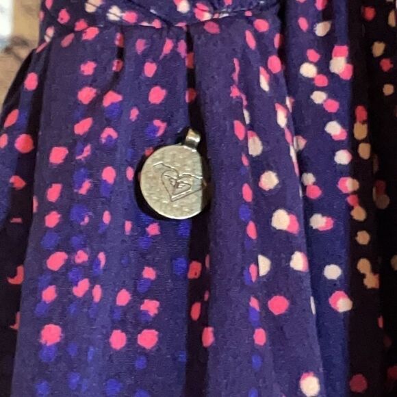 ROXY Shore Thing Purple Dotted Mini Dress Size Extra Small - Picture 8 of 8